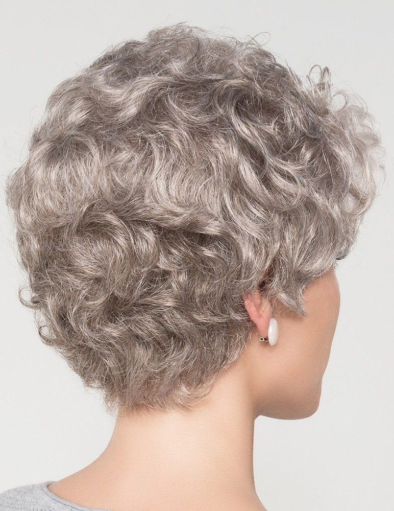 Natural Short Curly Grey Hair Wig For Older Women Rewigs Co Uk
