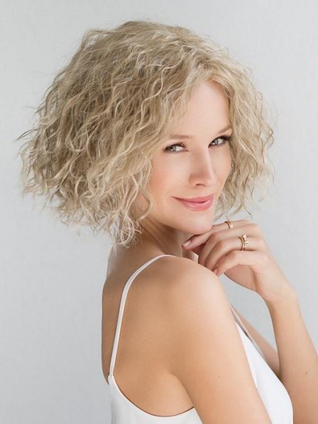 Natural Looking Curly Blonde Lace Front Wigs