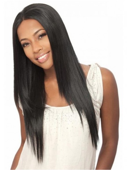 Perfectly Straight Silky Long Hairstyle 100 Human Hair Wig