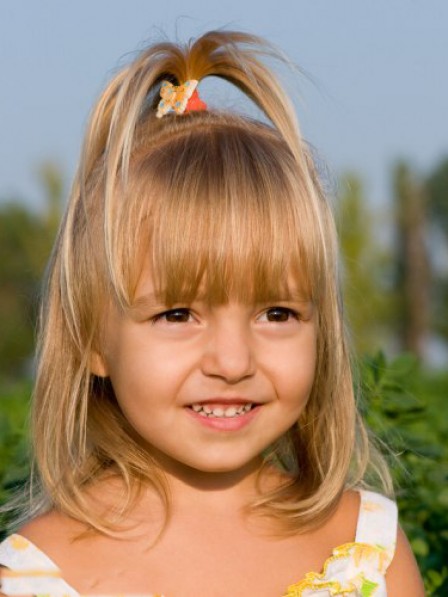 Sweet Blonde Bob Hairstyle For Little Girl Rewigs